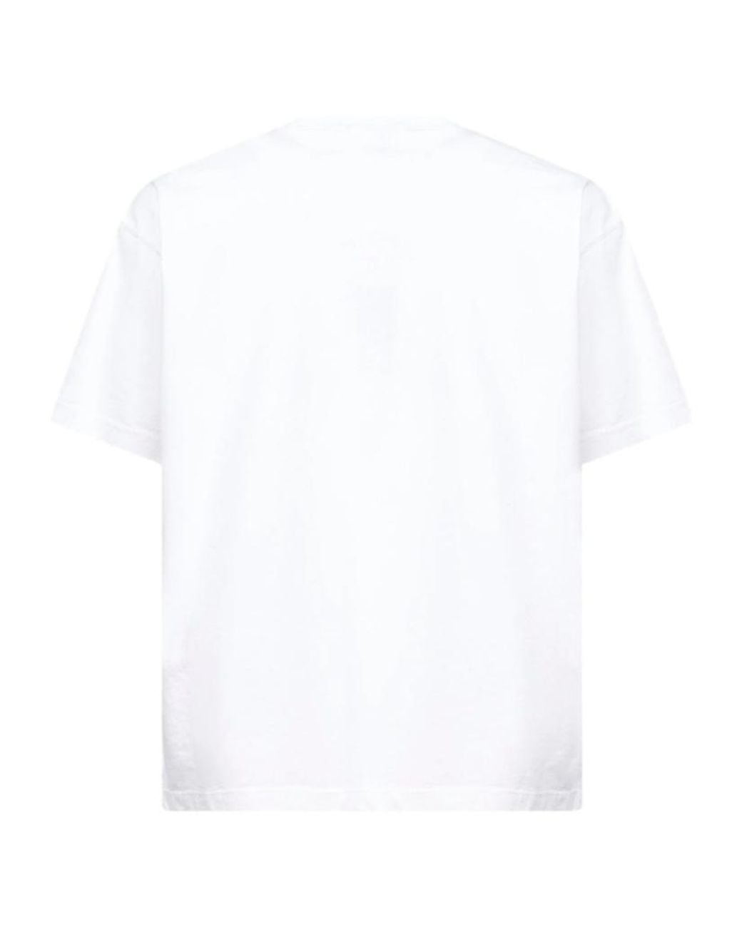 Stone Island White Logo Patch T-Shirt for men