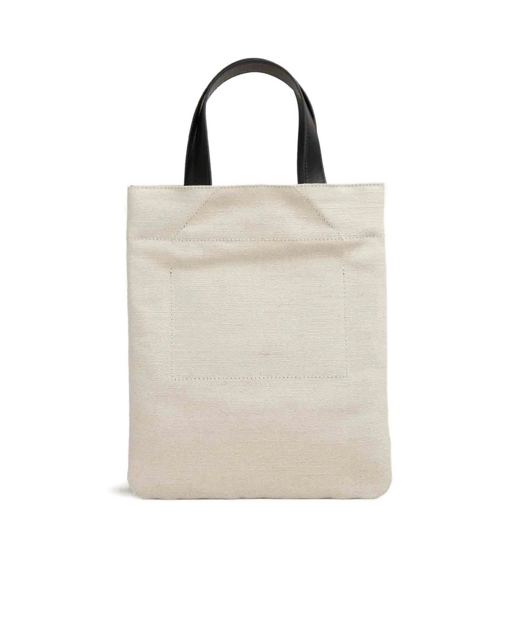 Jil Sander Natural Logo Top Handle Tote Bag for men