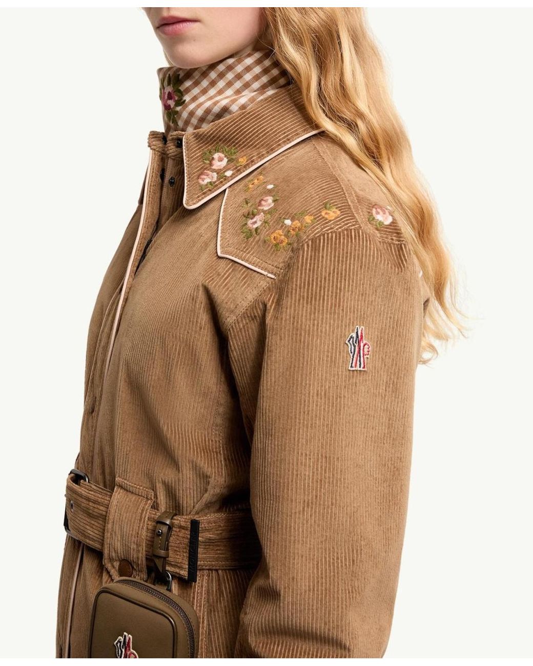 Moncler Natural Grenoble Olonne Belted Shirt Jacket