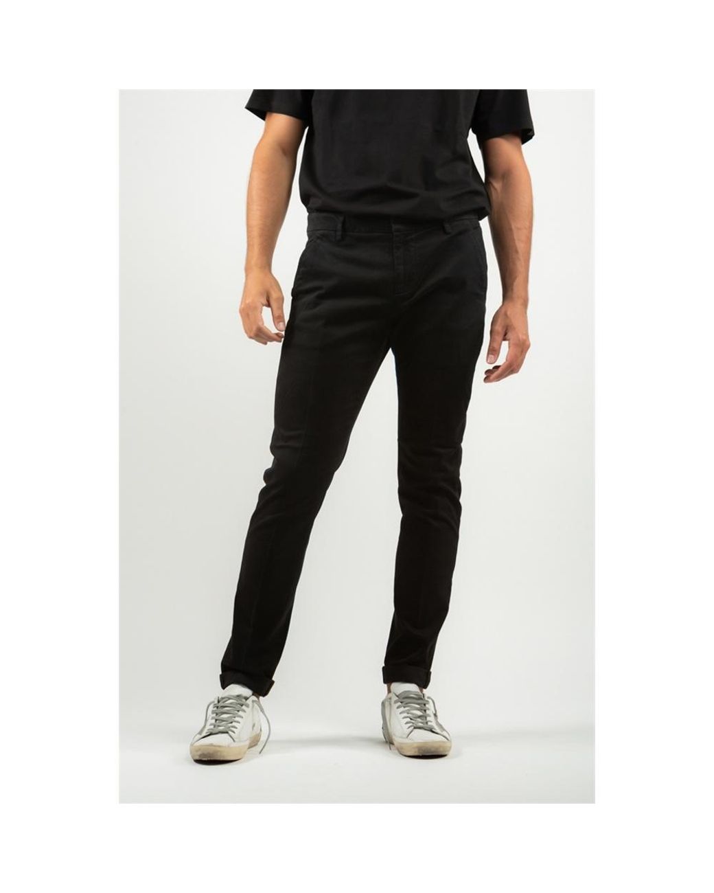 Dondup Black Gaubert Slim-Fit Trousers for men