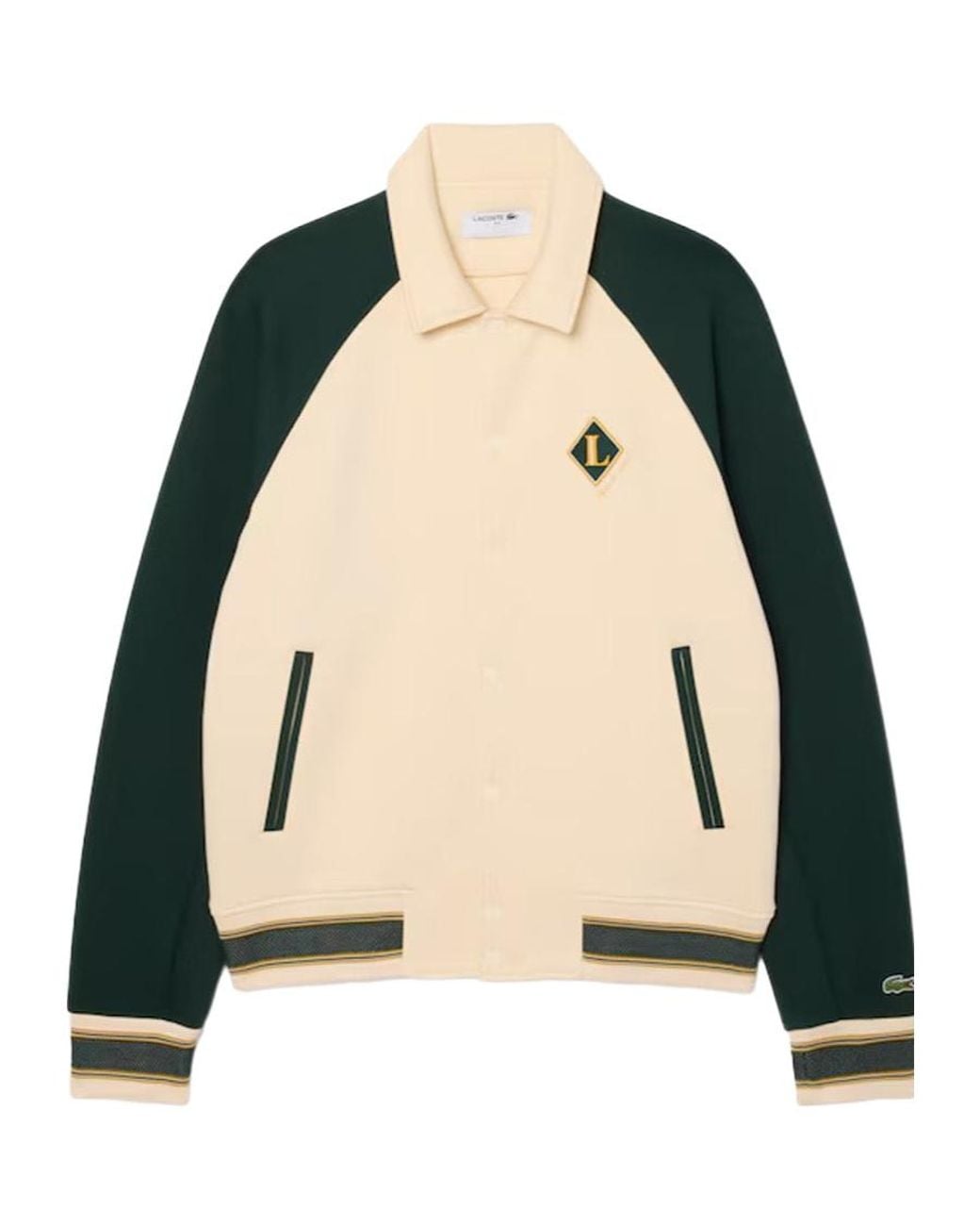 Lacoste Natural Retro Badge Bomber Jacket for men