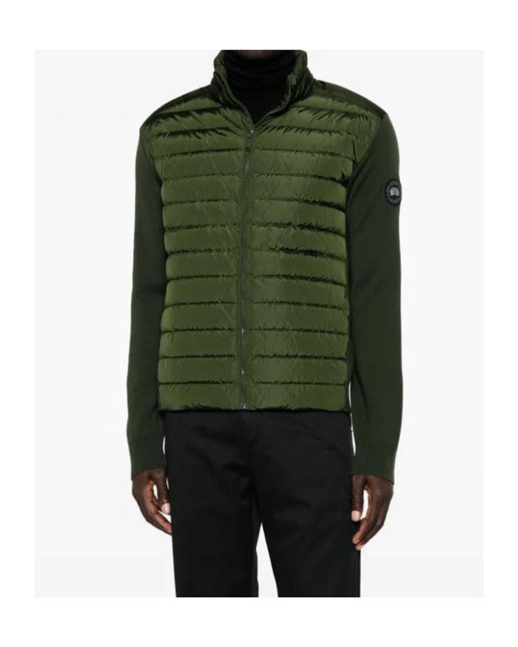 Canada Goose Green Hybridge Flavio Quilted Jacket for men