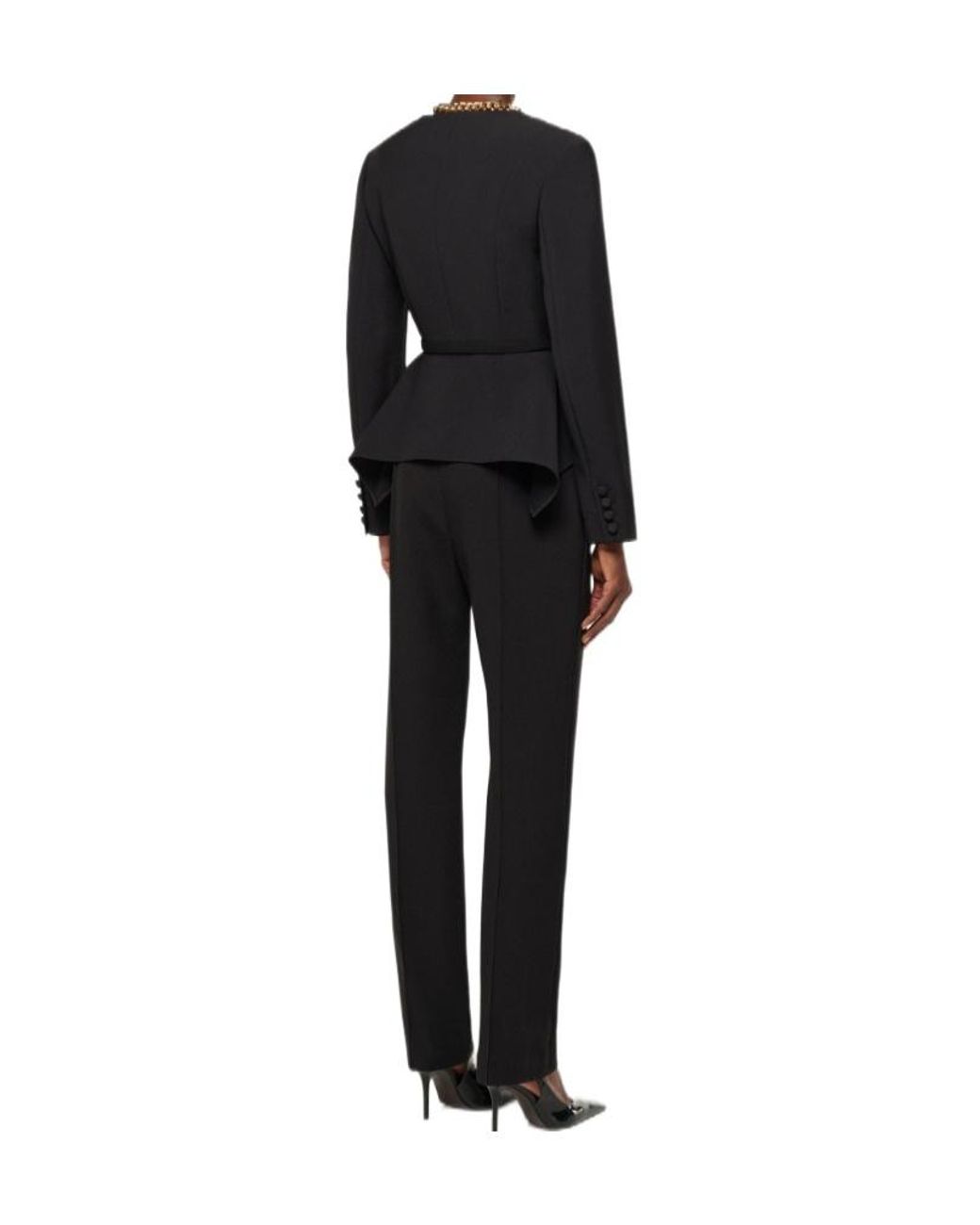 Roland Mouret Black Crepe Straight Leg Trouser