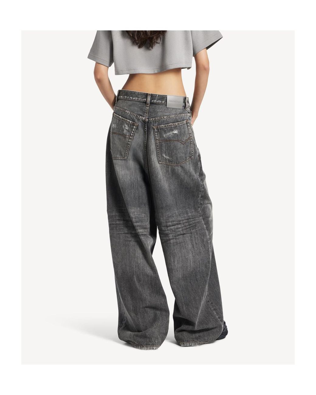 Balenciaga Gray Baggy Crotch Jeans
