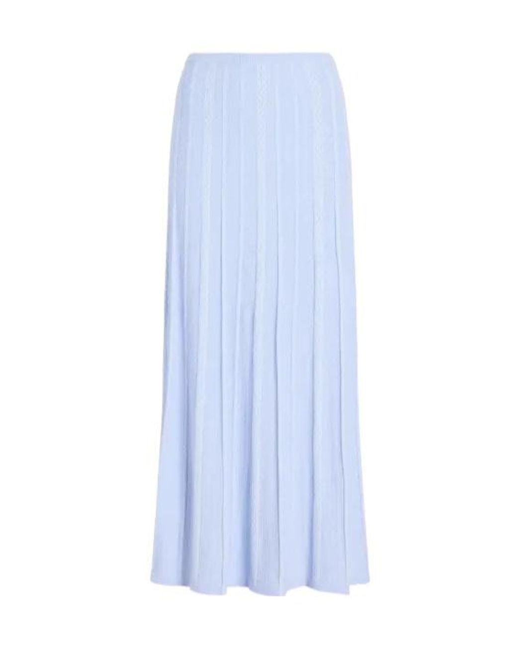 Proenza Schouler Blue Morena Textured Knit Maxi Skirt