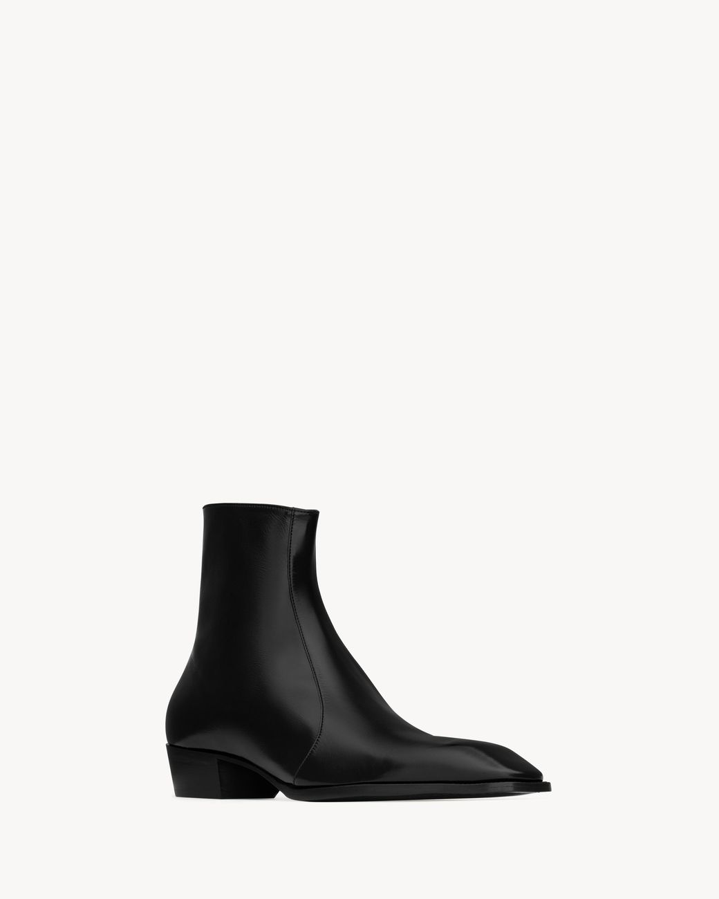 Saint Laurent Black Leather Ankle Boots for men