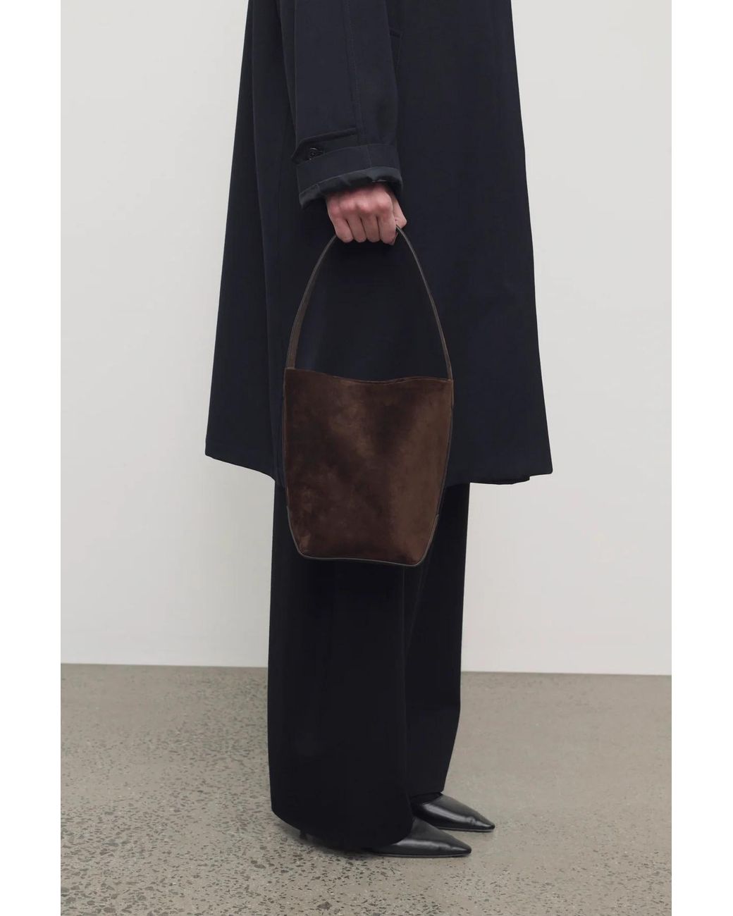 The Row Brown Small N/S Park Tote Edge Leather Bag