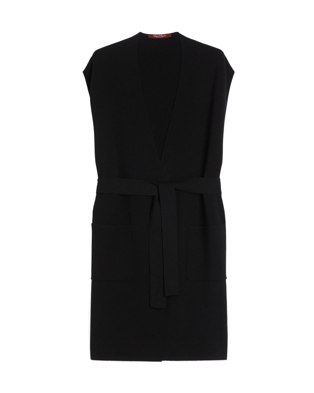 Max Mara Black Viscose Yarn Gilet