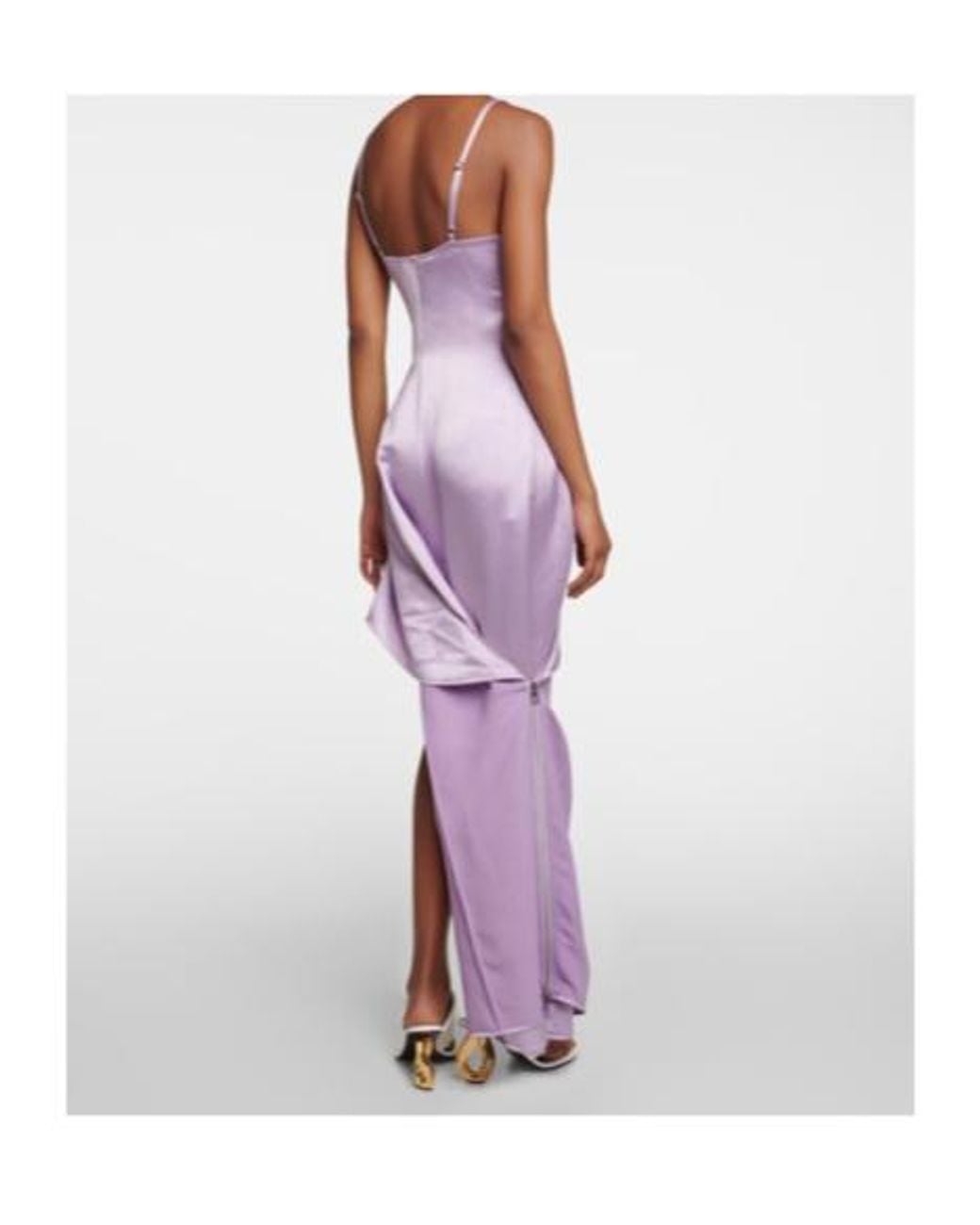 J.W. Anderson Purple Satin Zip Slip Dress