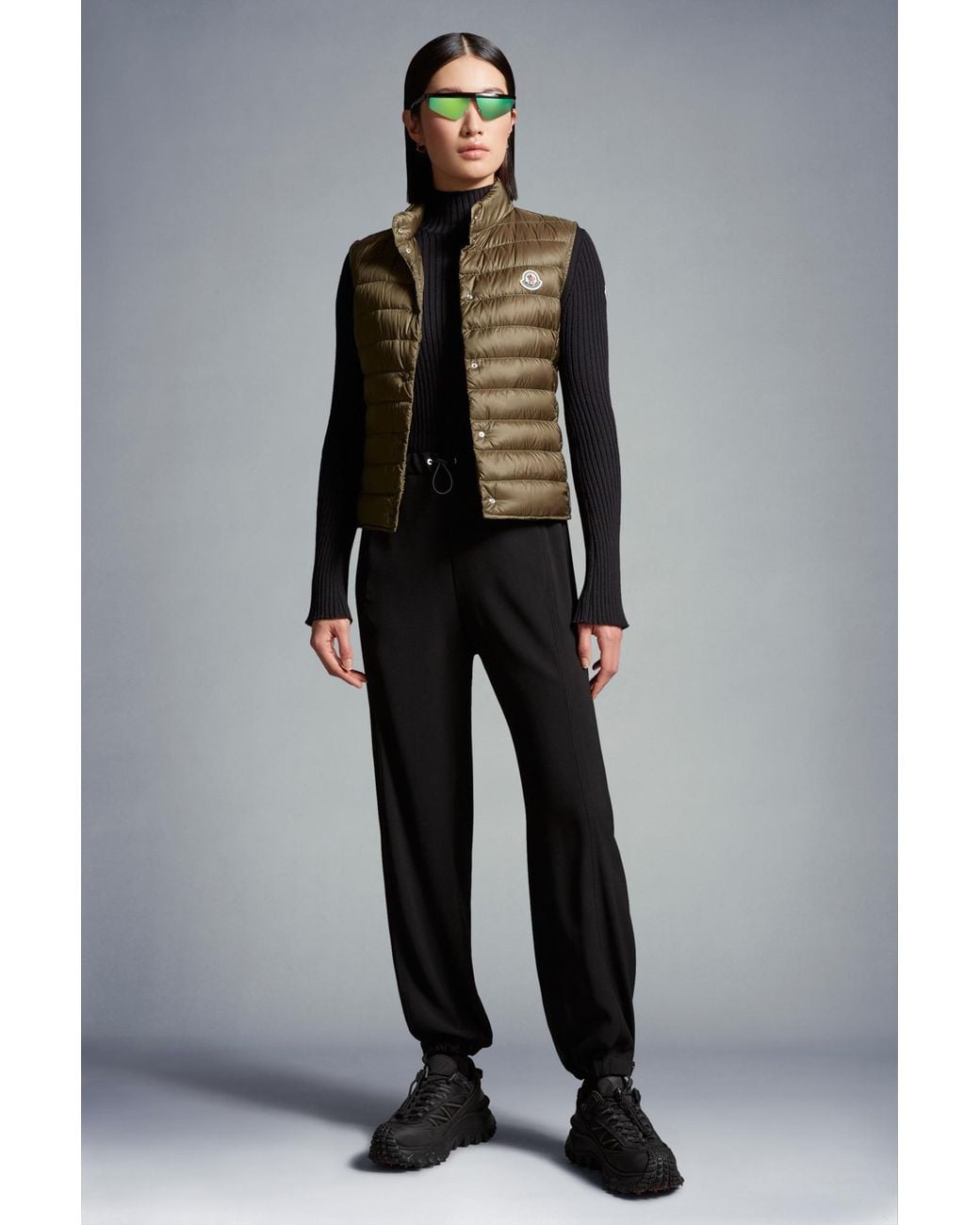 Moncler Black Relaxed Fitting Straight Leg Trousers
