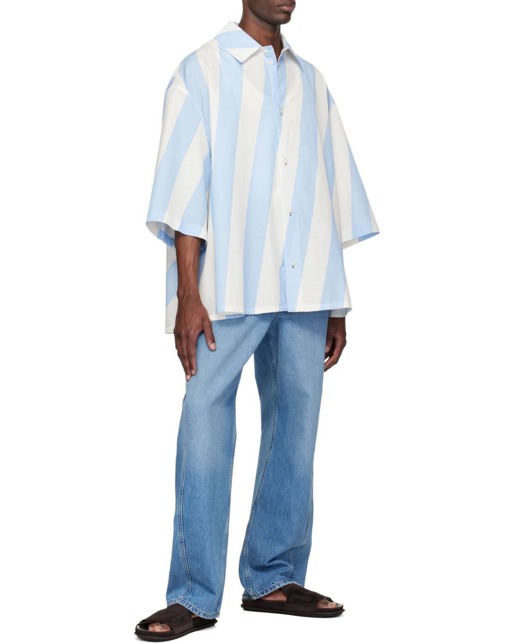 Jacquemus Blue The Mirada De-Nîmes Curved Leg Jeans for men