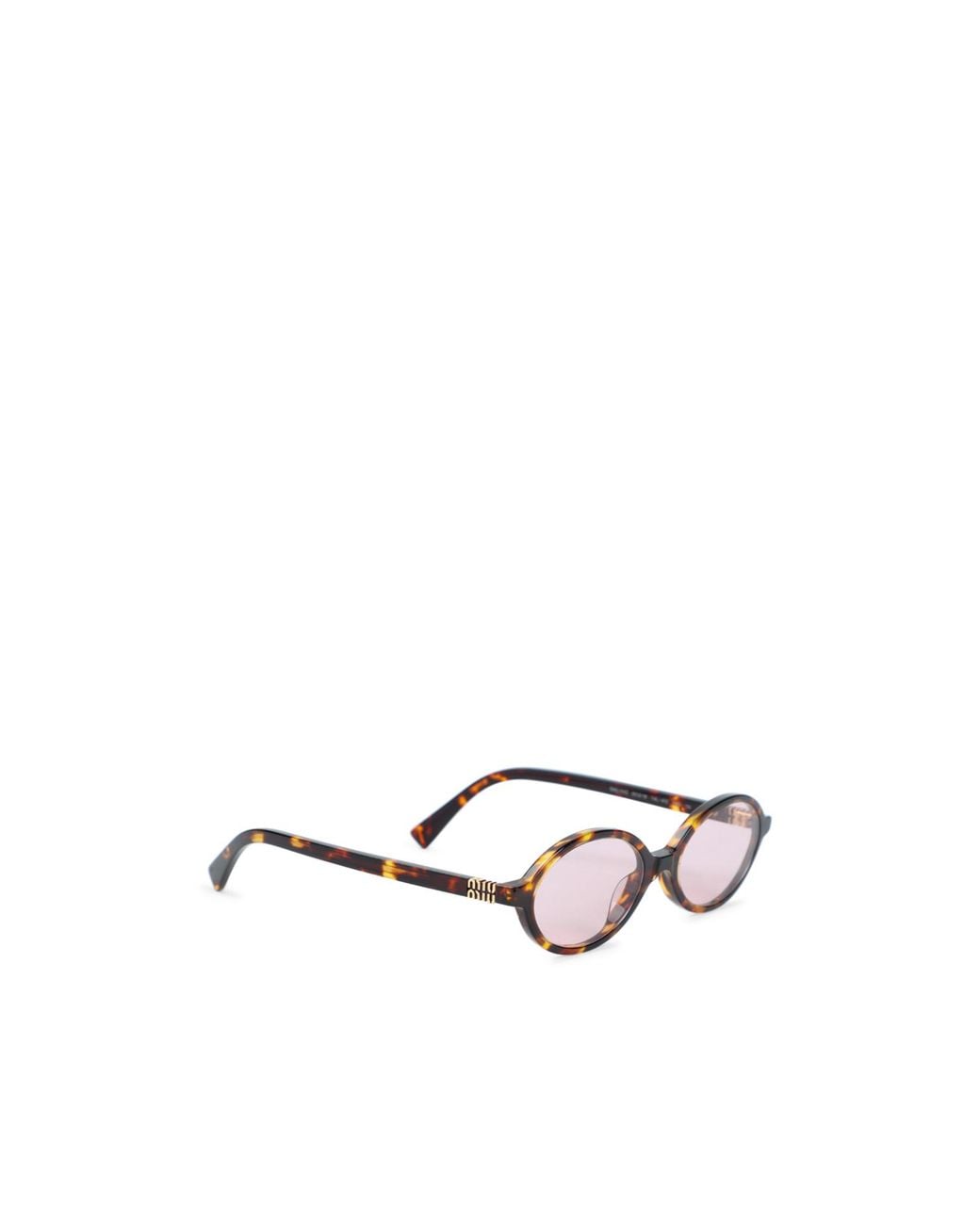 Miu Miu White Eyewear Oval-Frame Sunglasses