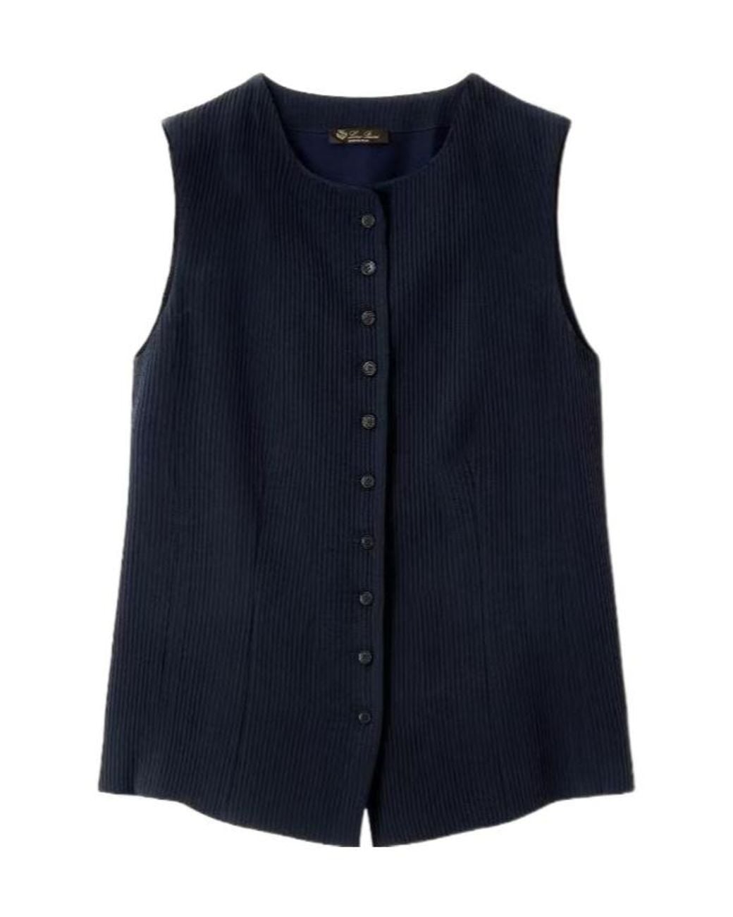 Loro Piana Blue Nadine Ss Sleeveless Shirt