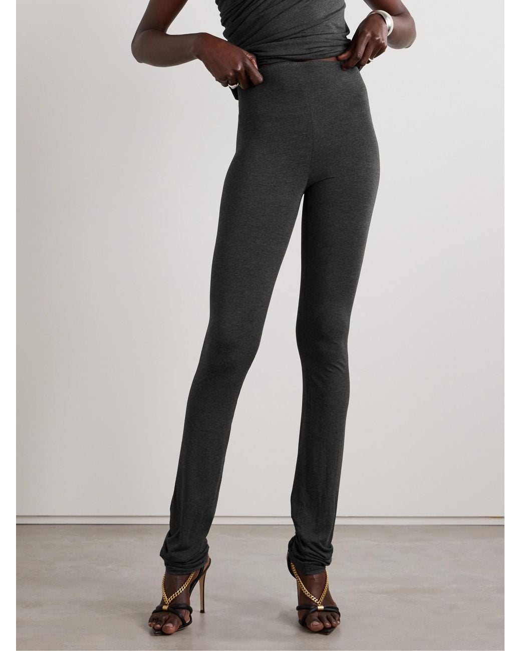 Norma Kamali Black Stretchy Comfort Pants