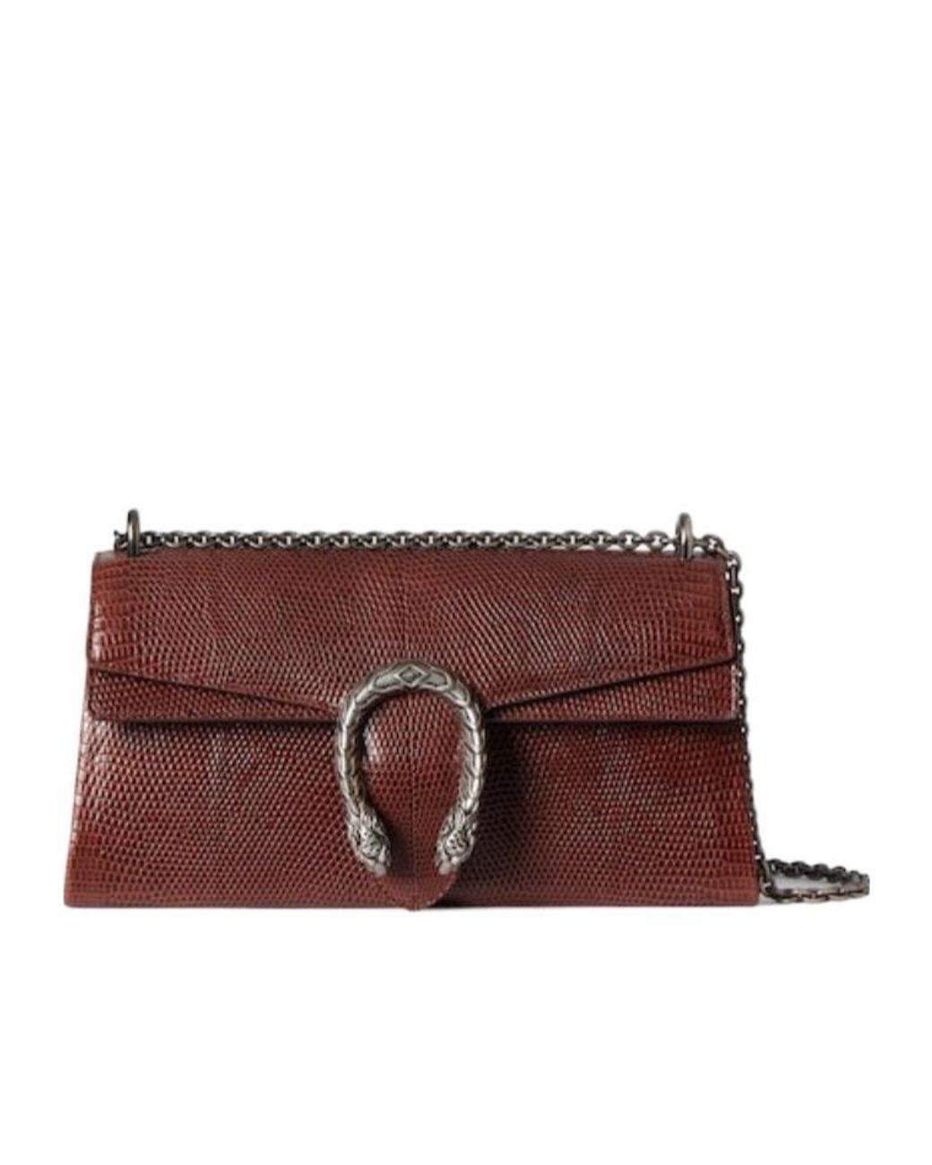 Gucci Brown Dionysus Lizard Medium Shoulder Bag