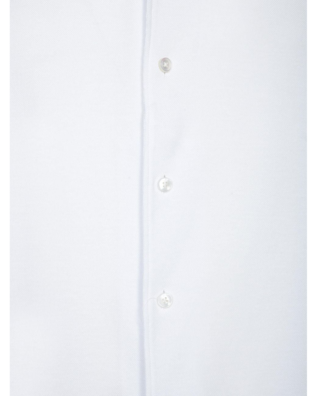 Zegna White Long Sleeved Buttoned Classic Shirt for men
