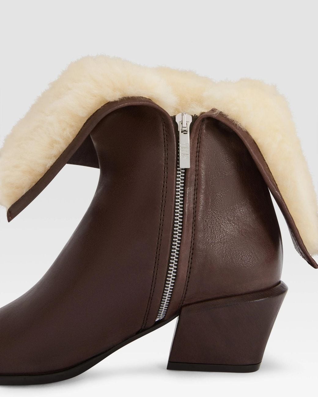 Paris Texas Natural Bettina Shearling Ankle Boots