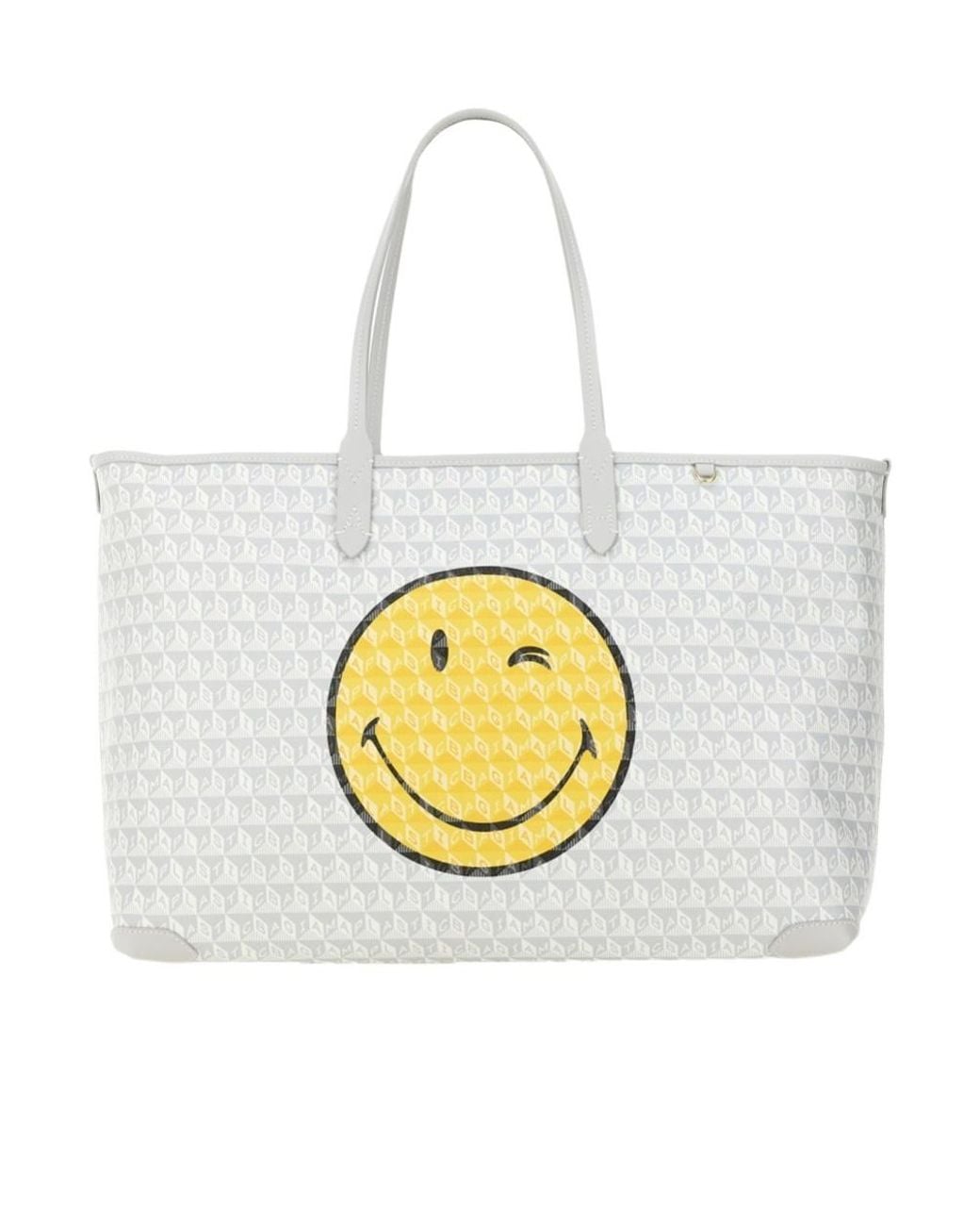 Anya Hindmarch Metallic I Am A Plastic Bag Wink Tote Cowhide