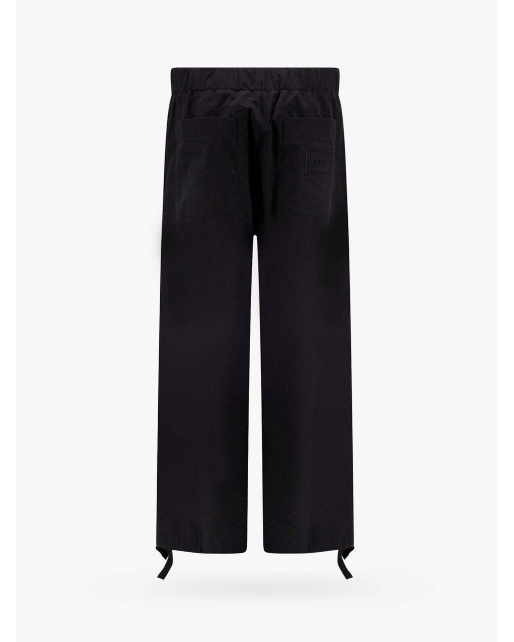 Versace Black Drawstring Waistband Trousers for men