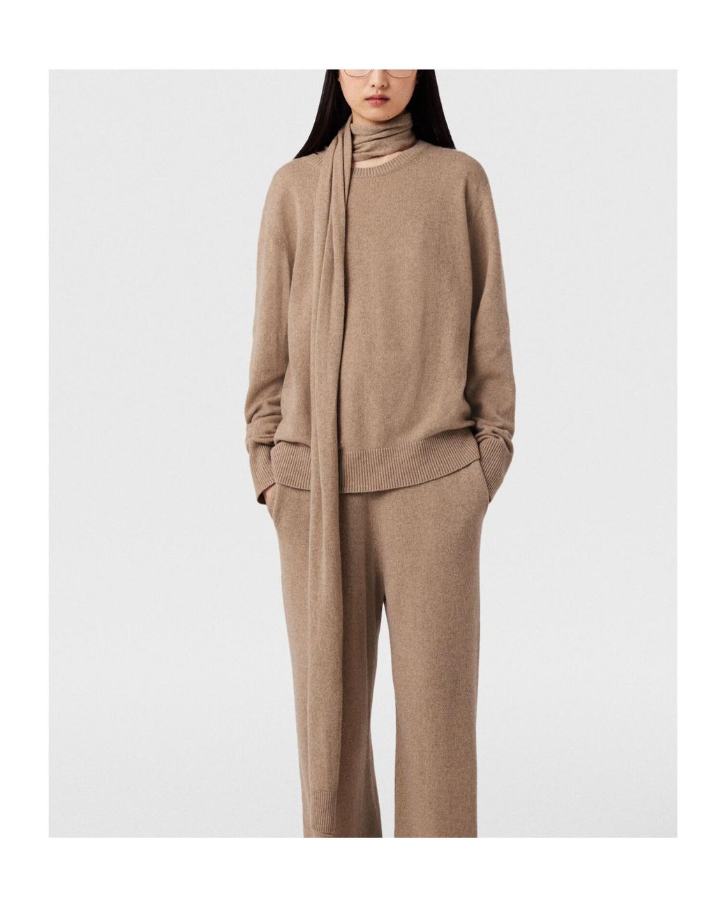 Stella McCartney Natural Sash-Detailed Crewneck Jumper