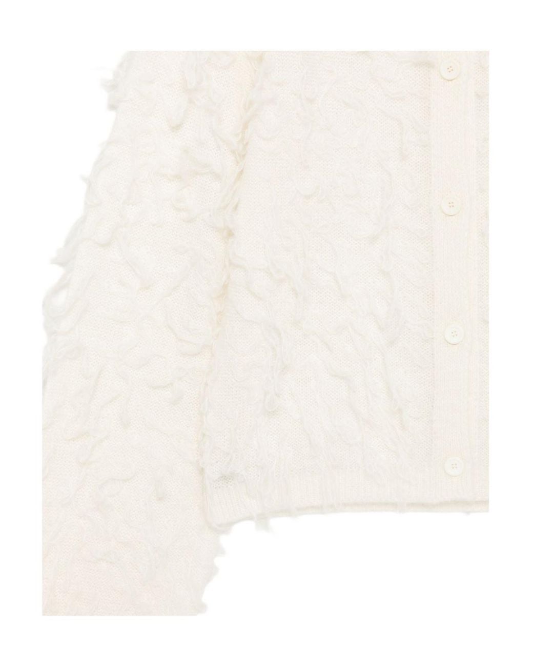 Fabiana Filippi White Button-Up Cardigan