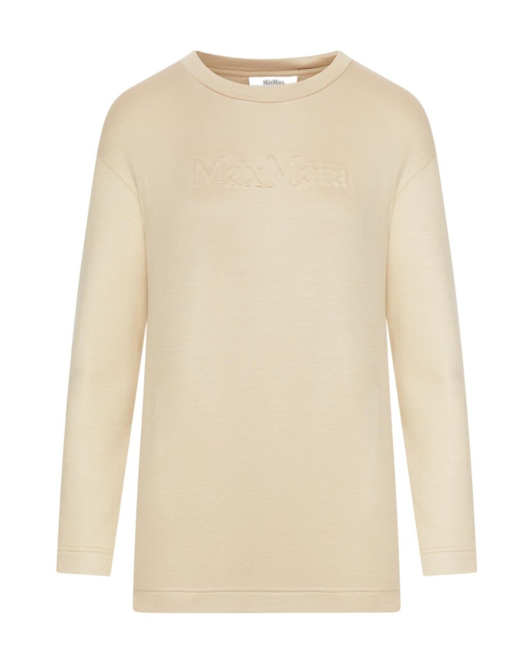 Max Mara Natural Berma Crewneck Long-Sleeved Sweatshirt