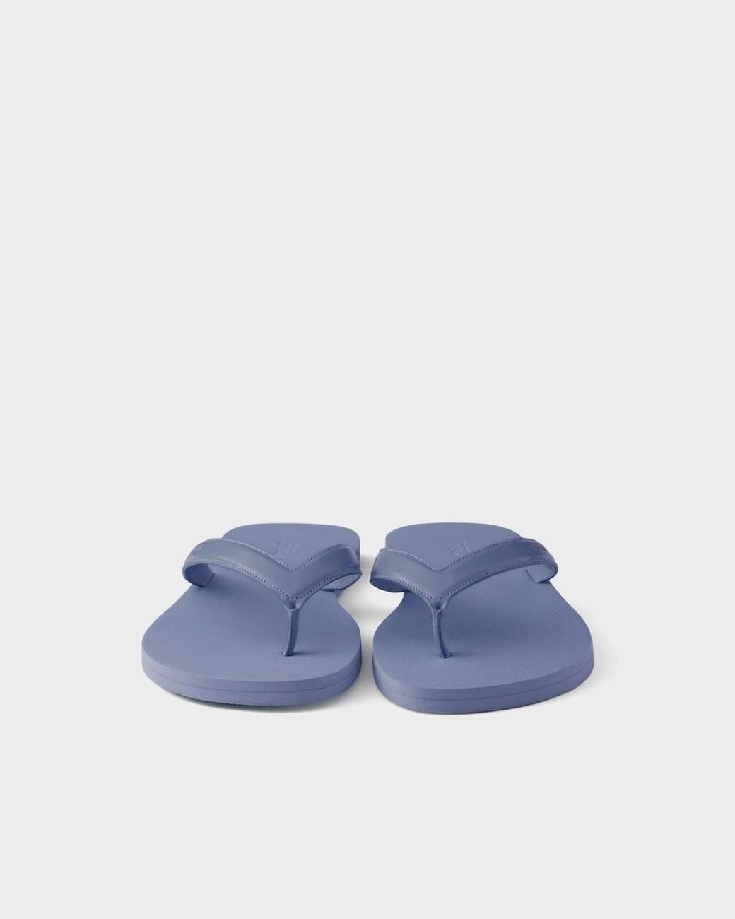 Prada Blue Logo-Detailed Flip Flops for men