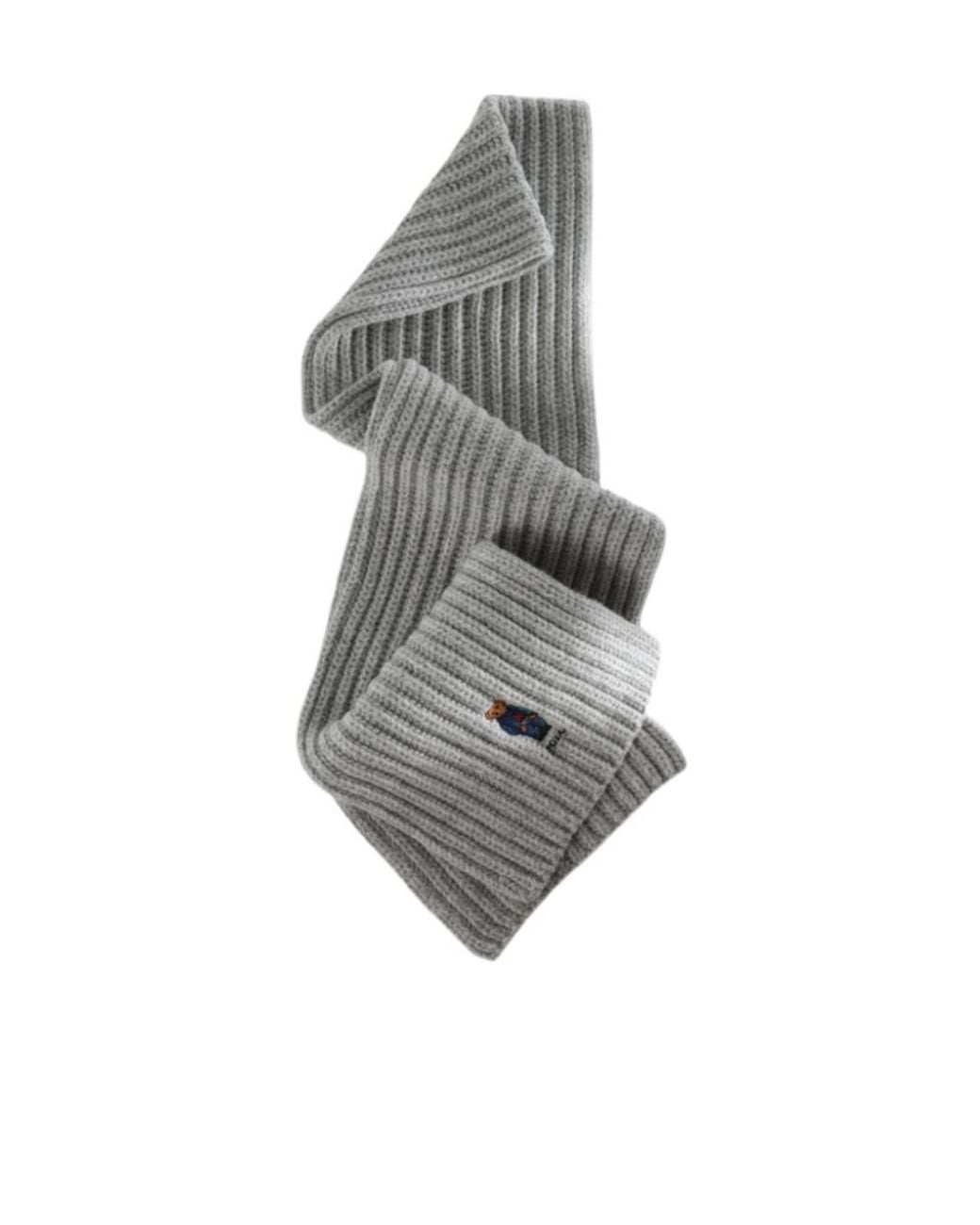 Polo Ralph Lauren Gray Denim Bear Scarf for men