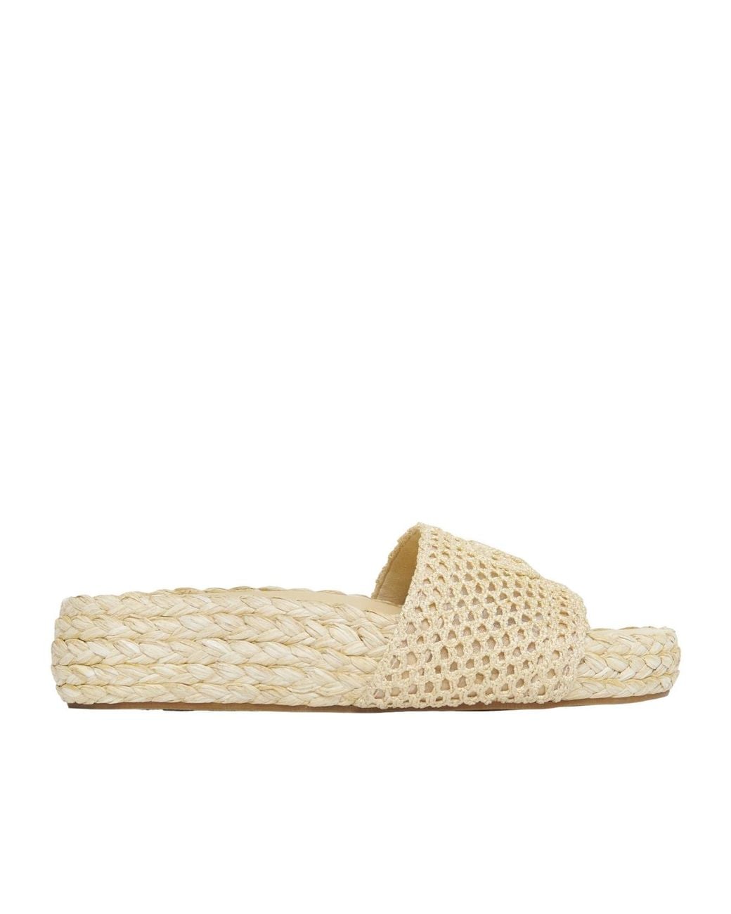Chloé Natural Chloé Isla Raffia-Effect Slides