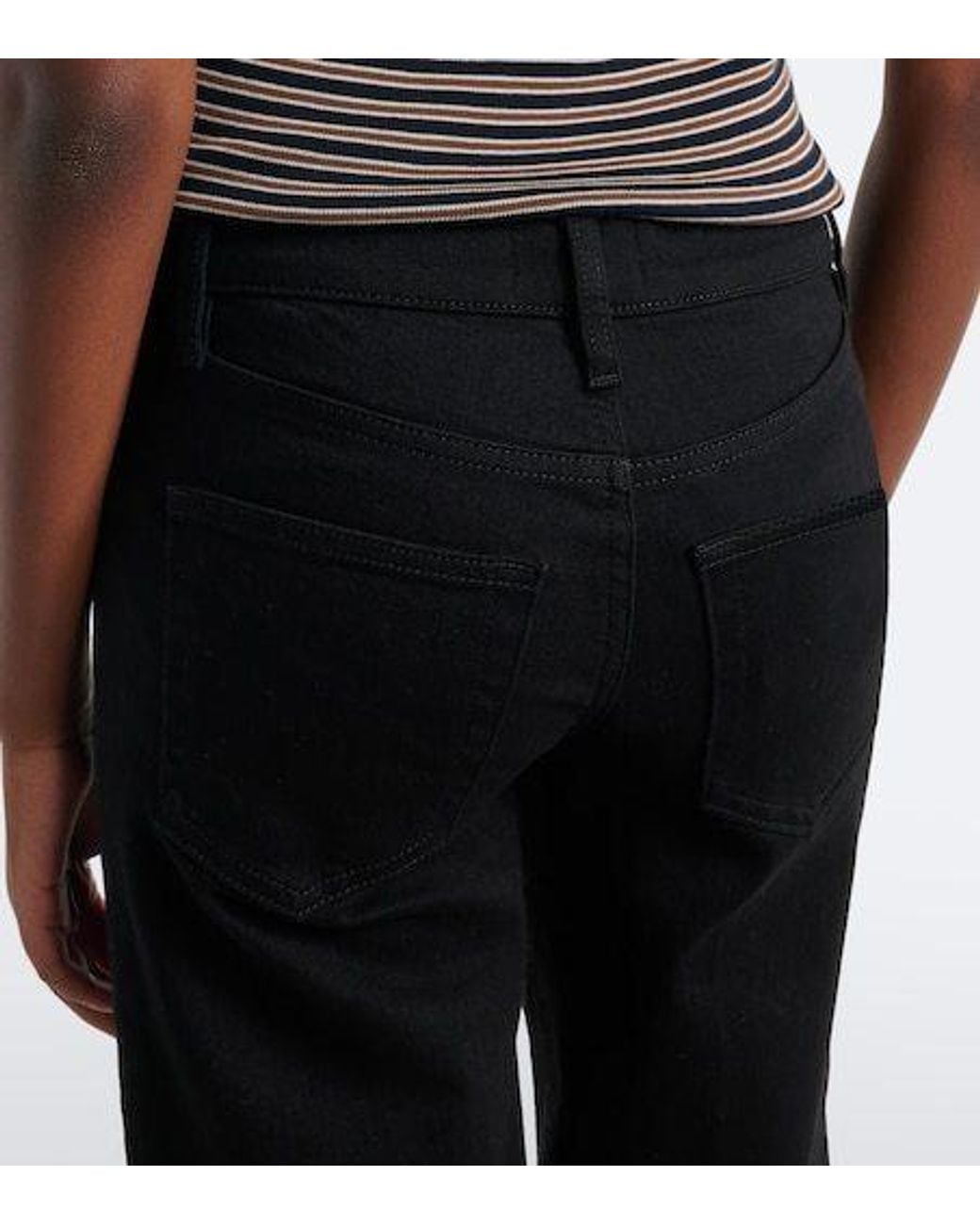 FRAME Black Le Slim Palazzo Wide-Leg Jeans