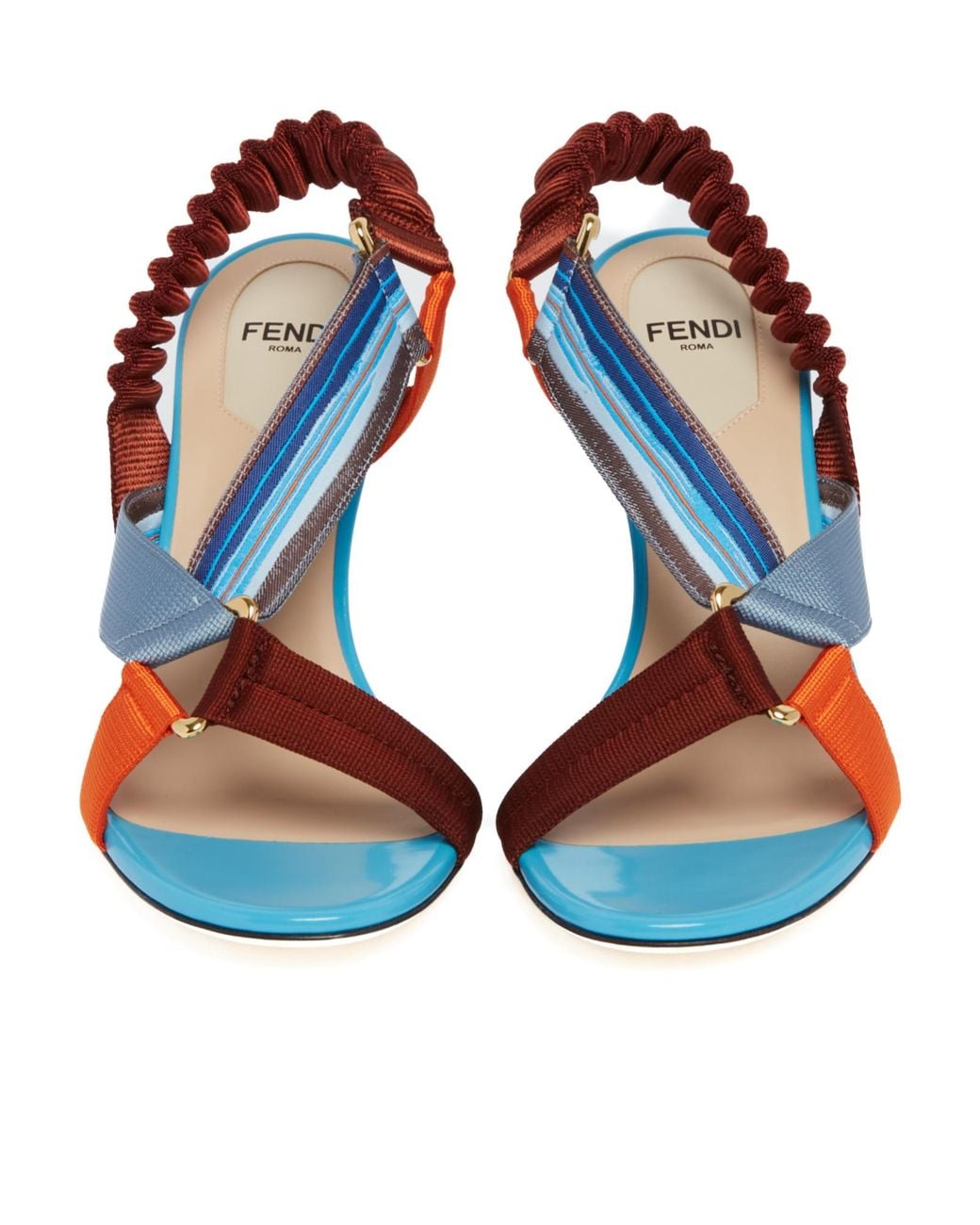 Fendi Blue Iconic Colibrì Sandals