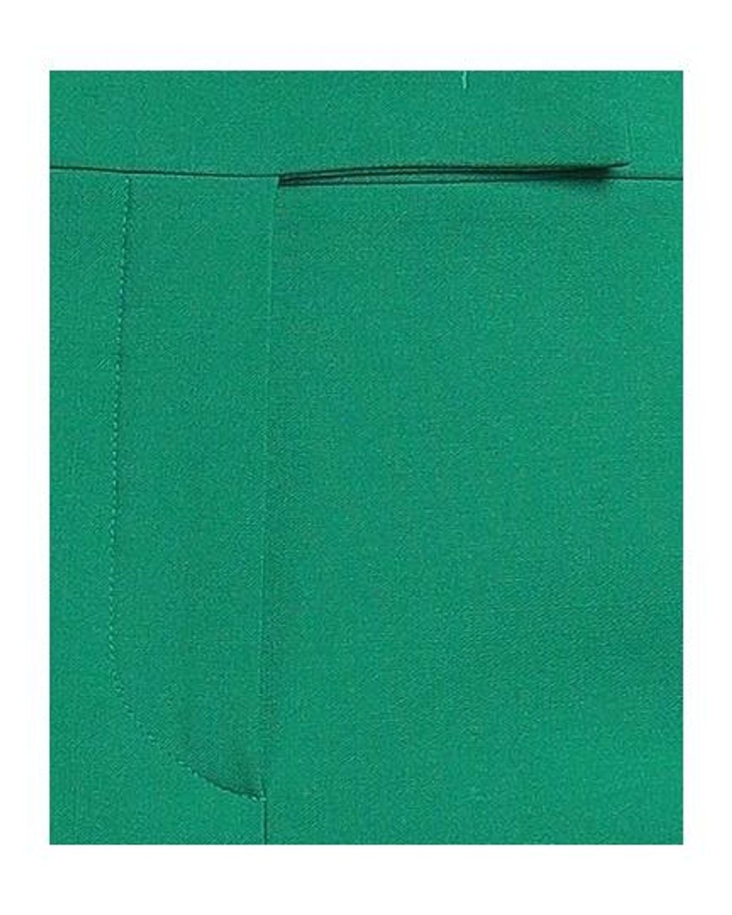 Max Mara Green High-Waisted Straight-Leg Pants