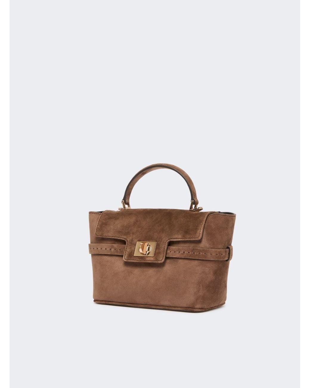 Max Mara Brown Flap Shoulder Bag