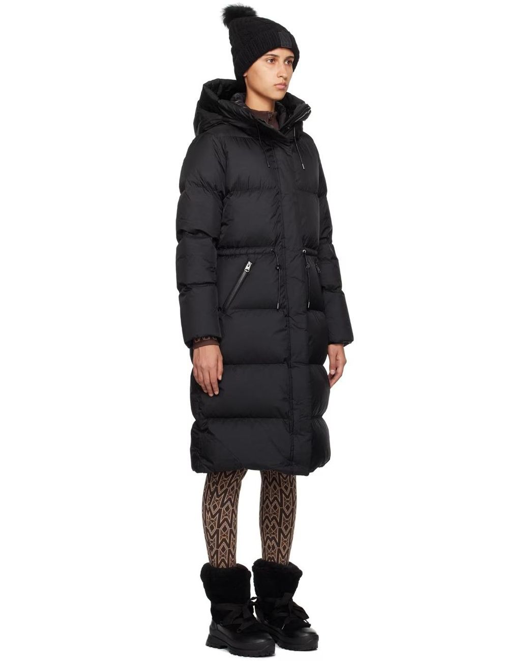 Mackage Black Padded Down Hooded Jacket