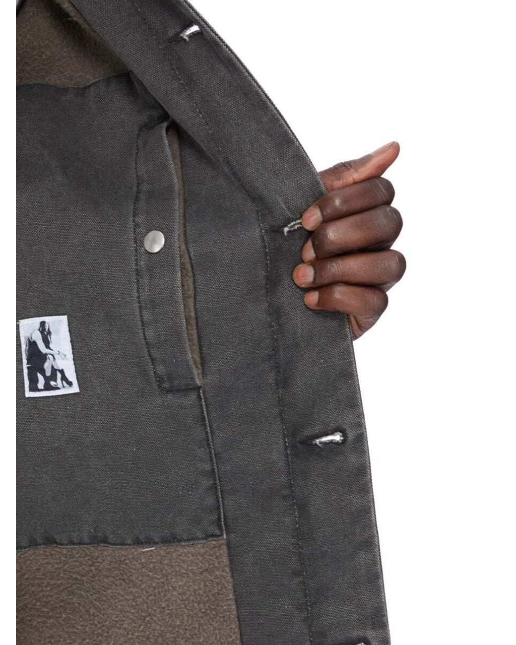 Rick Owens Gray Button-Up Shirt for men