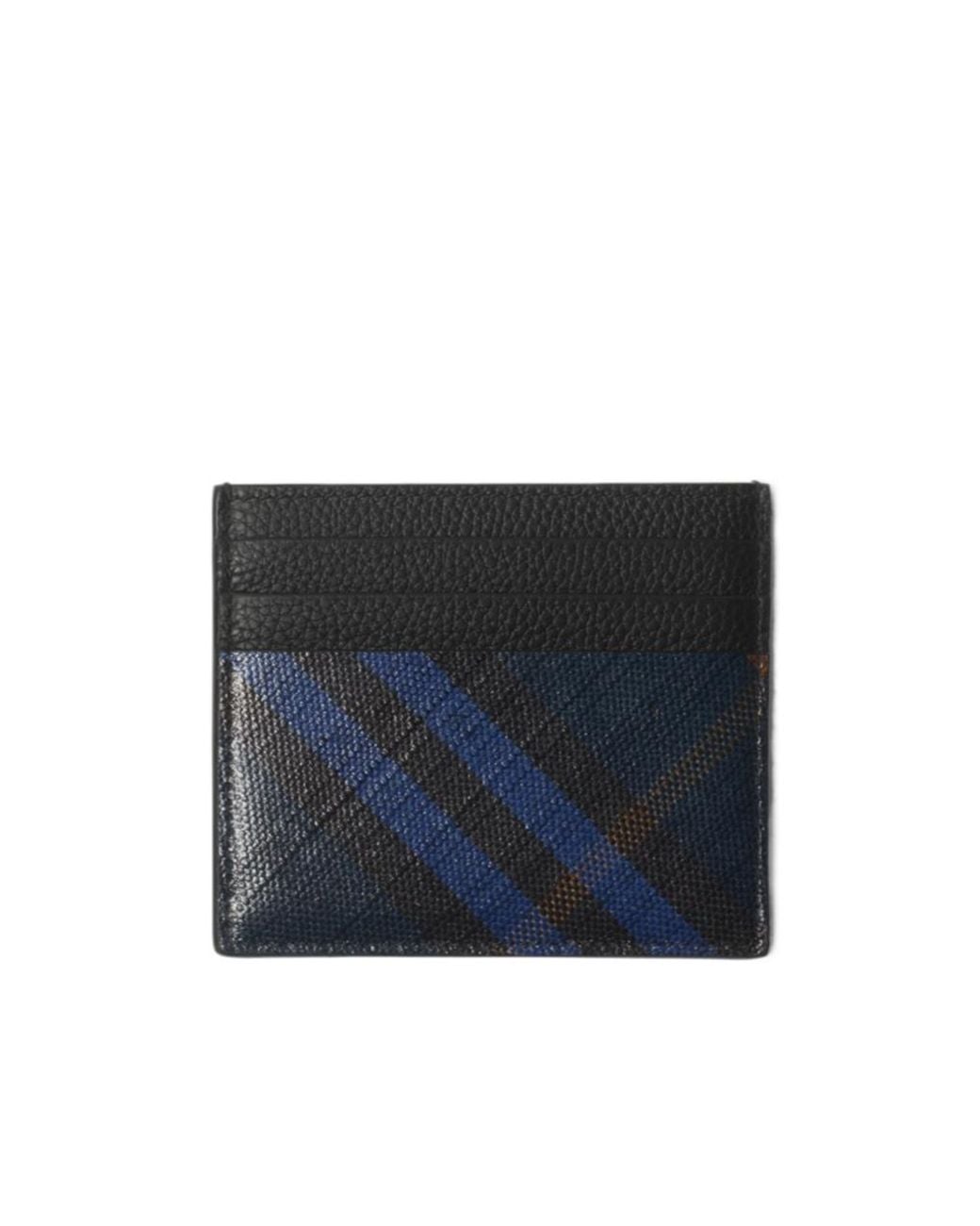 Burberry Blue Tall Checked Cardholder for men