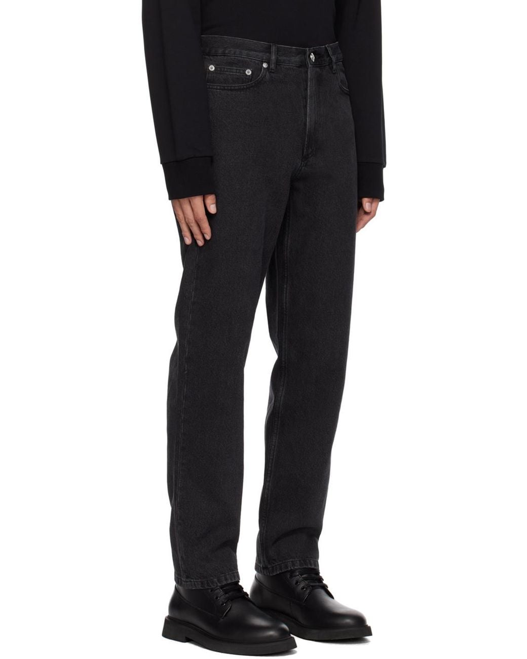 A.P.C. Black Classic Straight-Leg Jeans for men