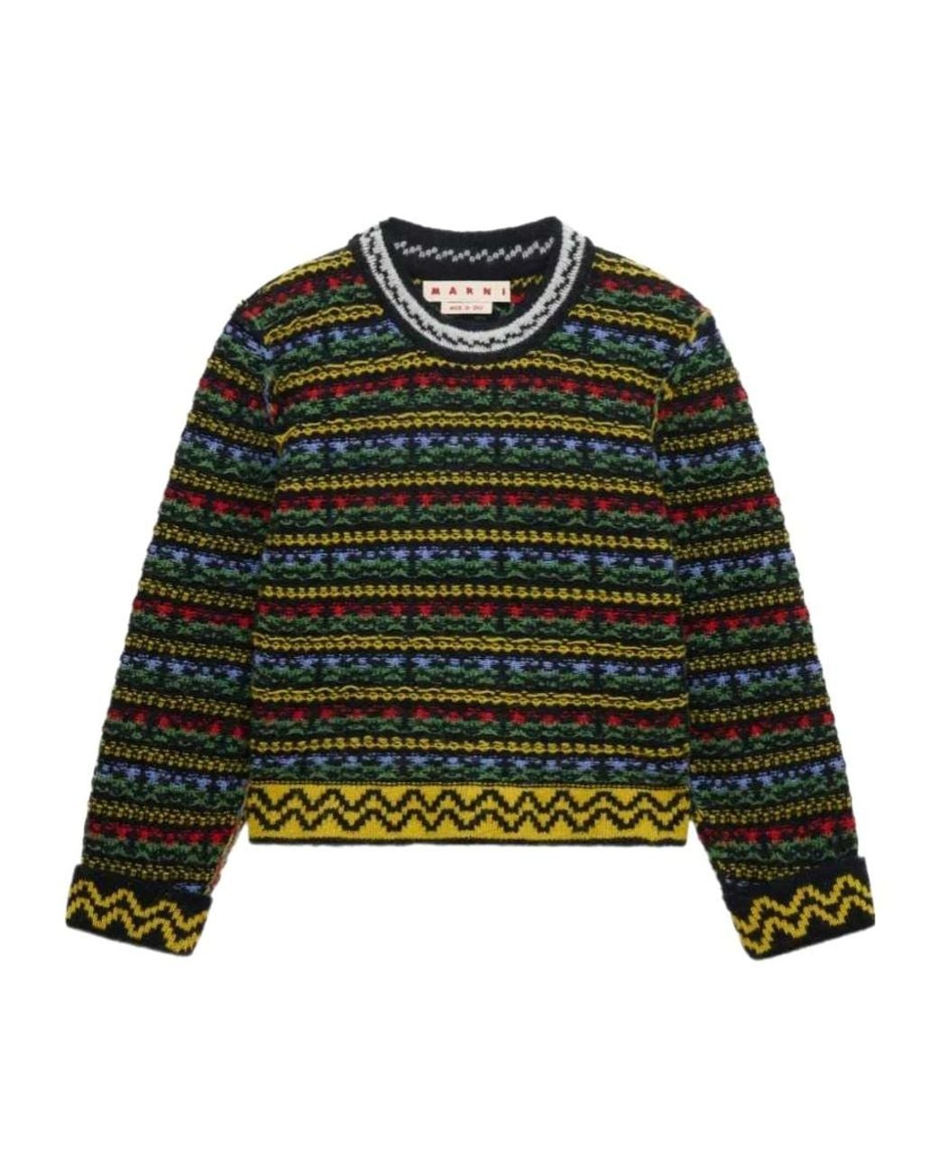 Marni Green Long-Sleeved Sweater