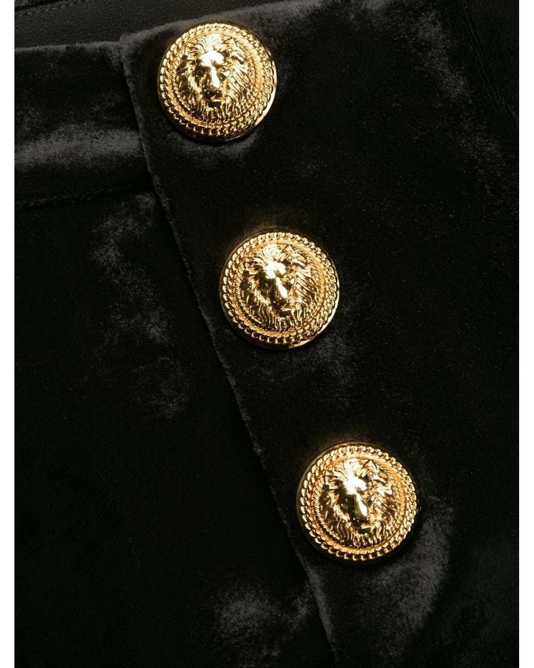 Balmain Black Skinny Velvet Trousers