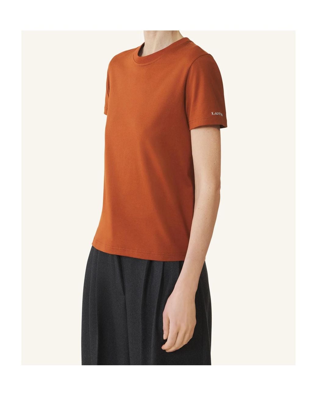 Lanvin Brown Tie-Detail Top