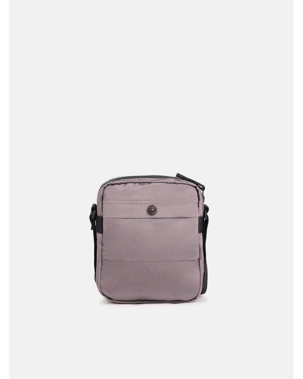 Stone Island Black Logo Patch Crossbody Bag for men