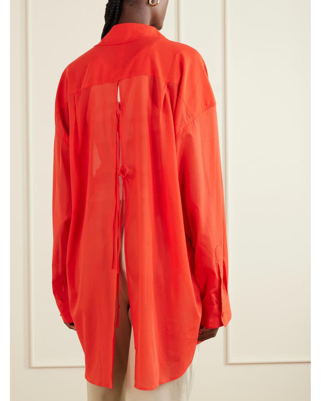 Frankie Shop Red Melia Shirt