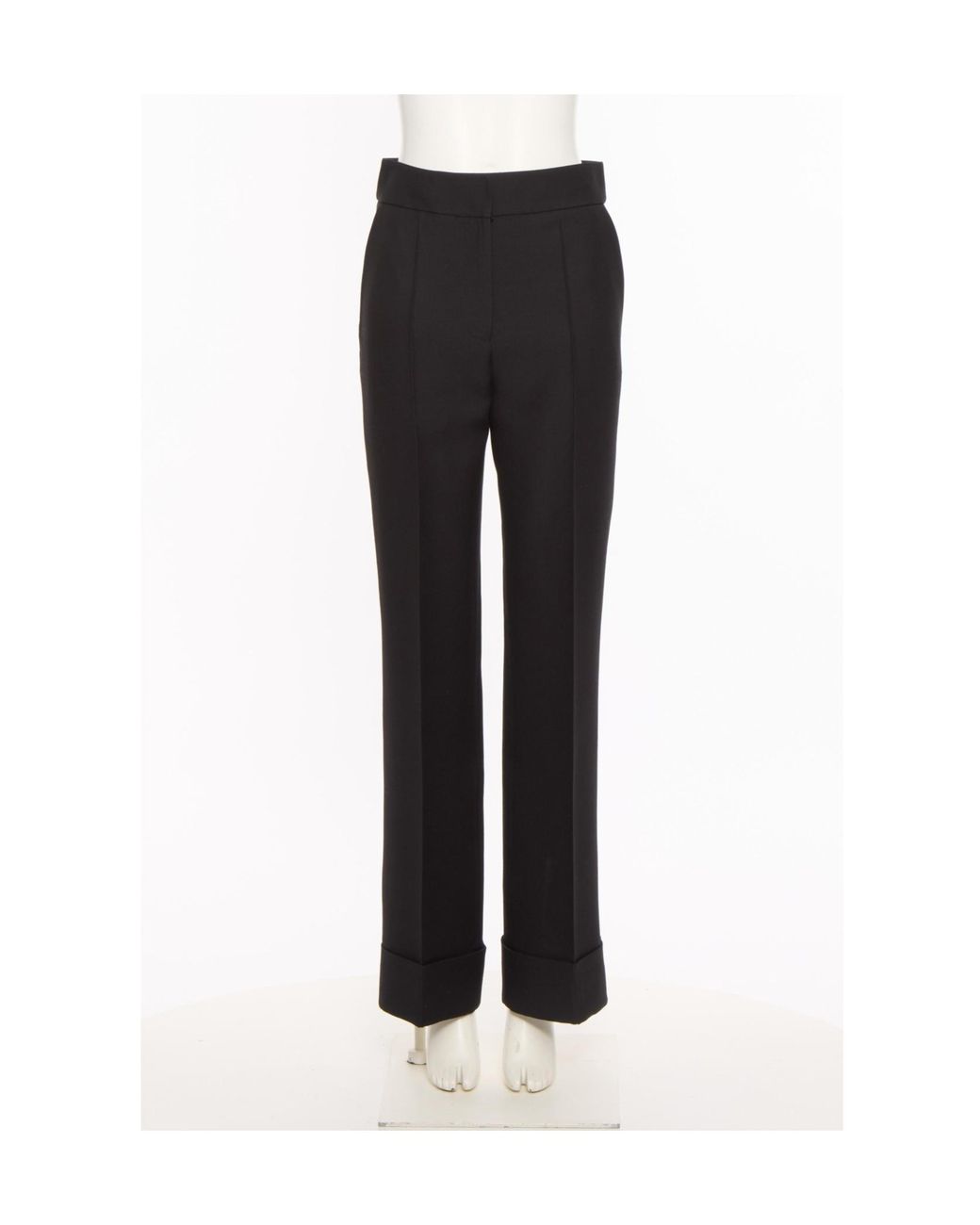 Valentino Black Straight Leg Tailored Pants