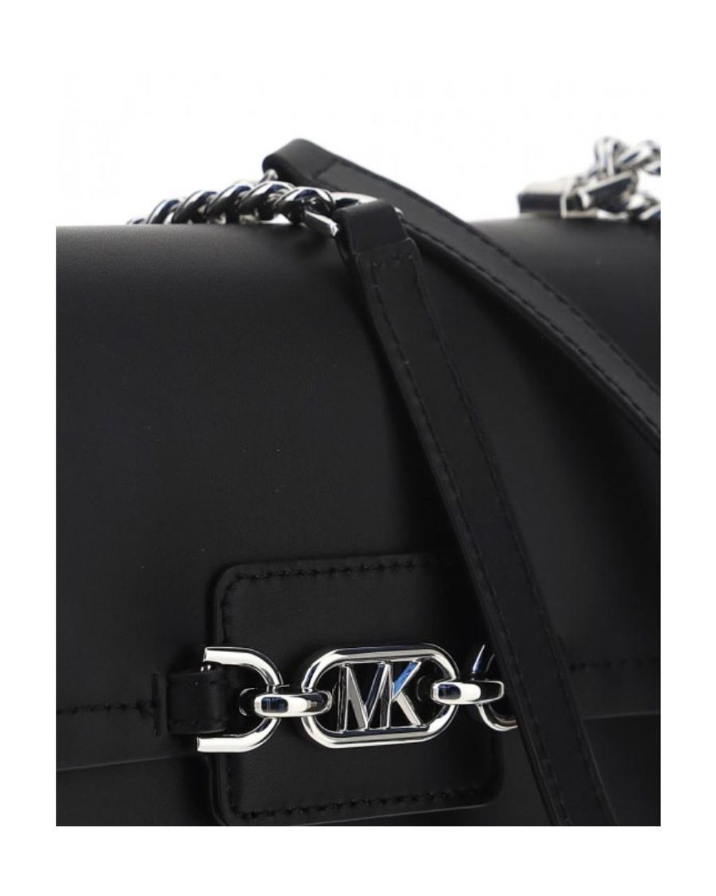 Michael Kors Black Michael Heather Large Shoulder Bag