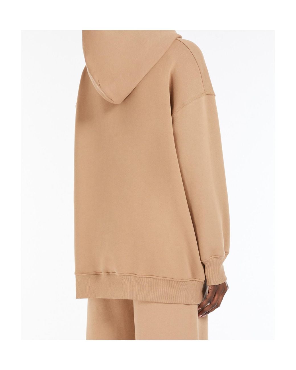 Max Mara Natural 'S Felpa Logo Detailed Long-Sleeved Hoodie