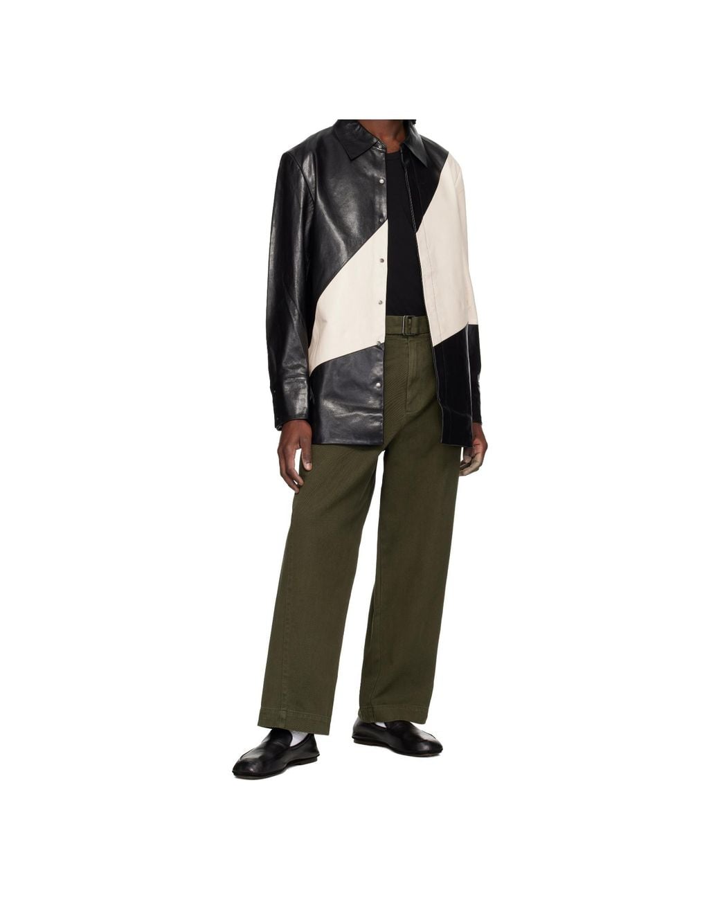 Entire studios Green Gullypant Belted Straight Pants for men