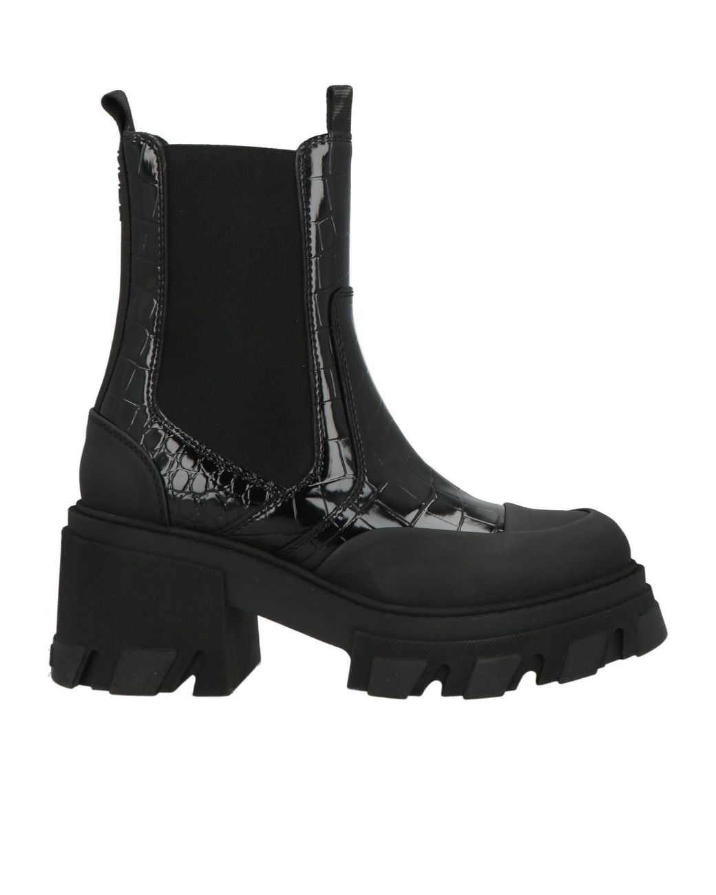 Ganni Black Ankle Boots Synthetic Material
