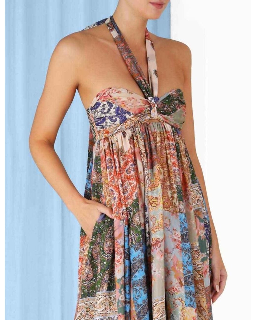 Zimmermann White Devi Halter Maxi Dress