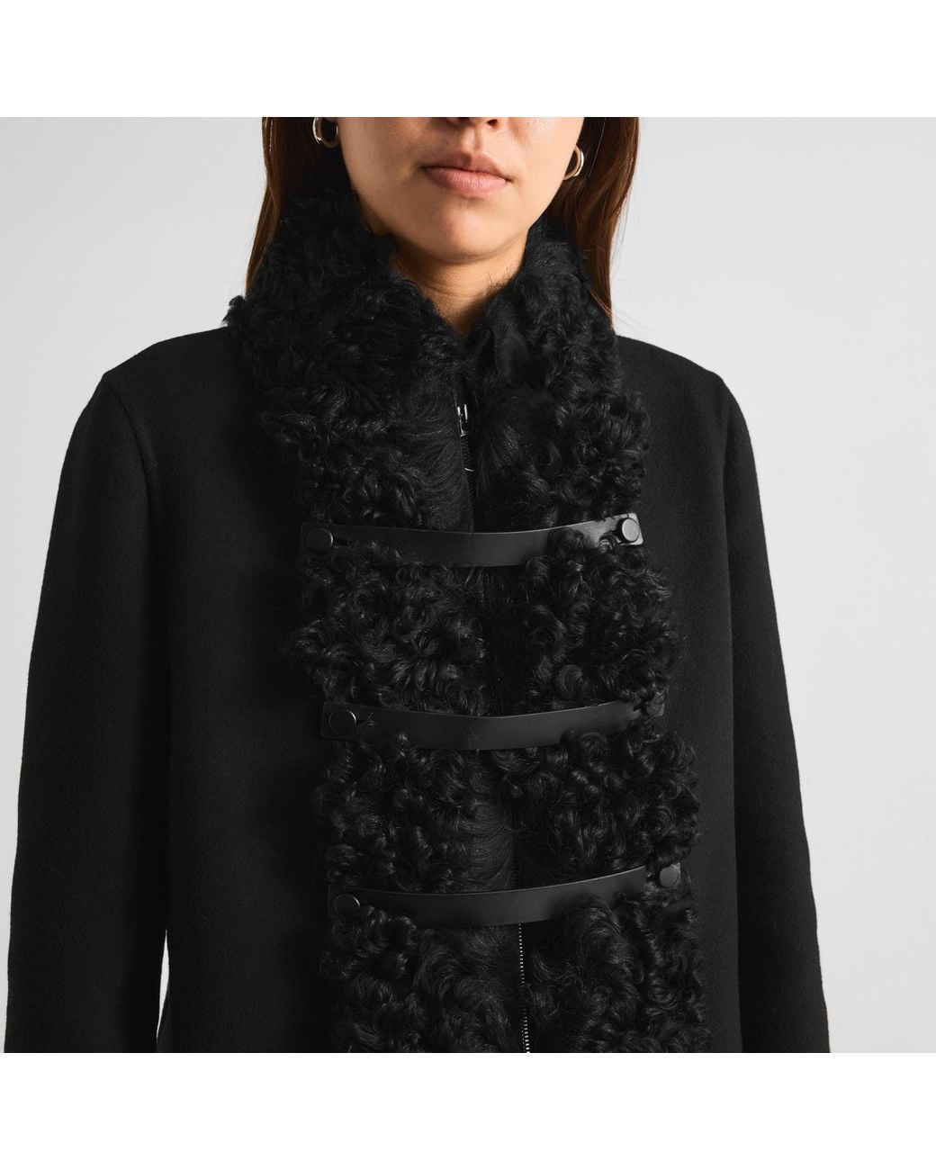 Fendi Black Simple Wool Coat