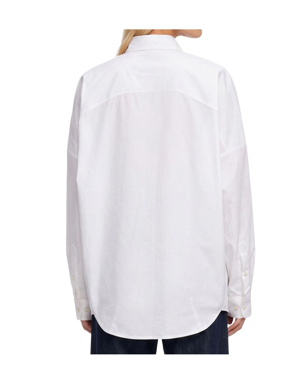 Dries Van Noten White Embroidered Long-Sleeved Shirt